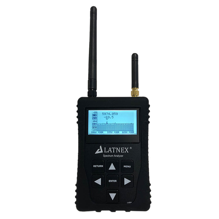 Spectrum Analyzer SPA-6G with Advanced Aluminium Case, Black Protection Boot & USB Cable (15-2700 MHz & 4850-6100MHz) Spectrum Analyzers - LATNEX
