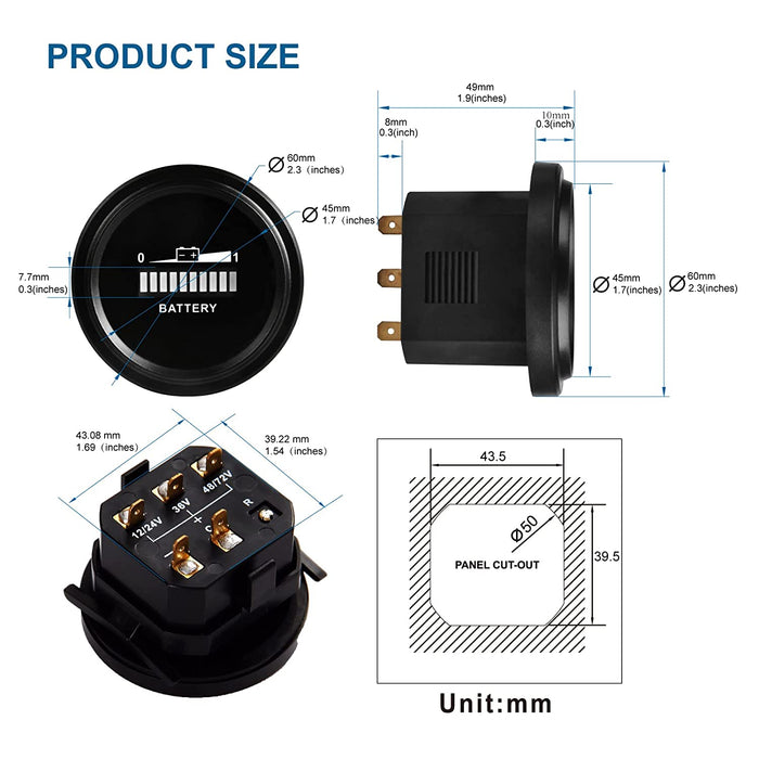 Battery Indicator BI-1272V002 Battery Indicators - LATNEX