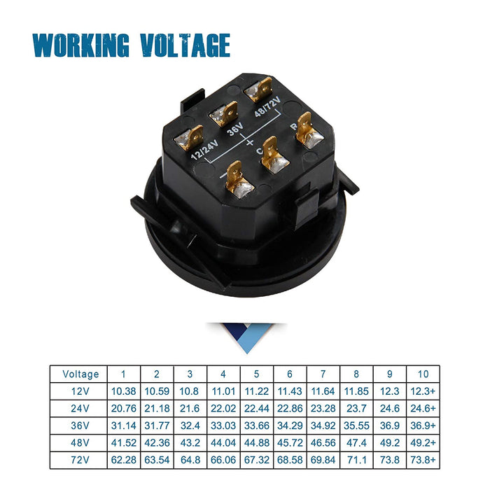 Battery Indicator & Hour Meter BI-1272V004 Battery Indicators - LATNEX