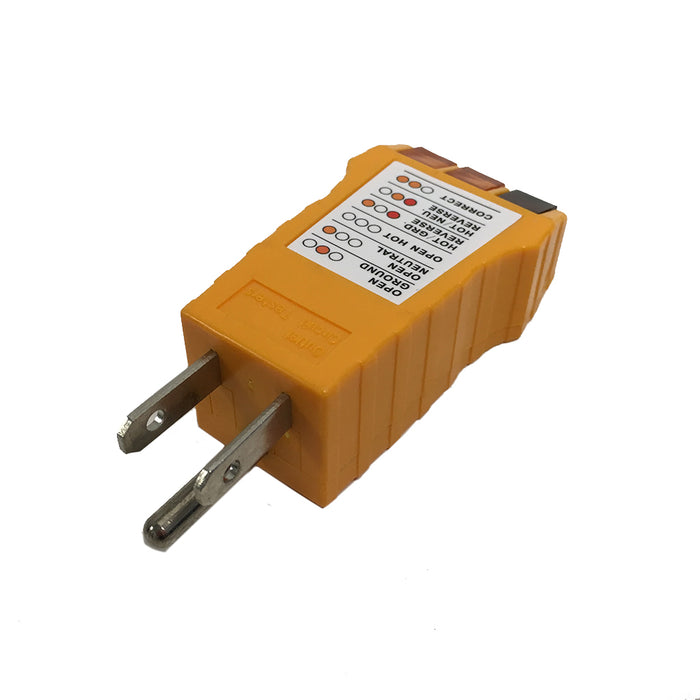 Outlet Circuit Tester for 125VAC Circuits - Detects Faulty Wiring in 3 Wire Receptacle Test & Measurement Equipment - LATNEX