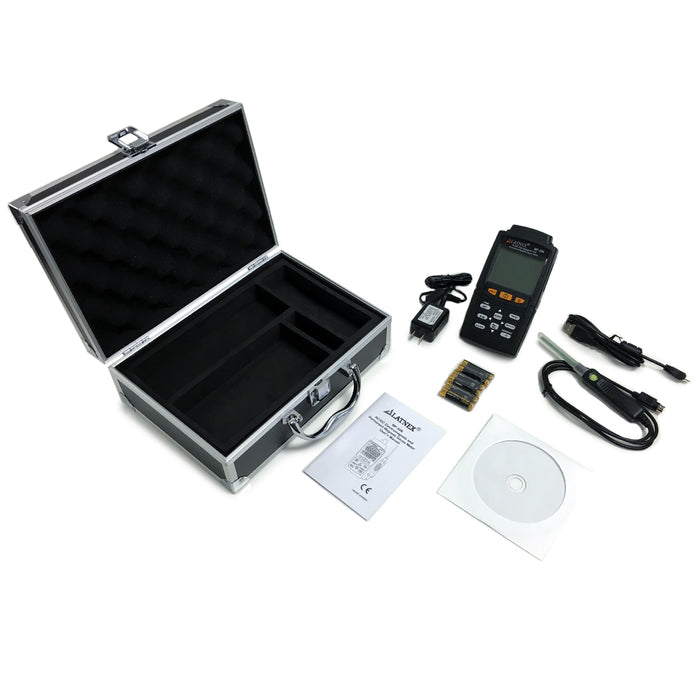 MF-30K AC/DC Electromagnetic Permanent Magnets Gauss Meter with Aluminum Case DC Gaussmeters - LATNEX