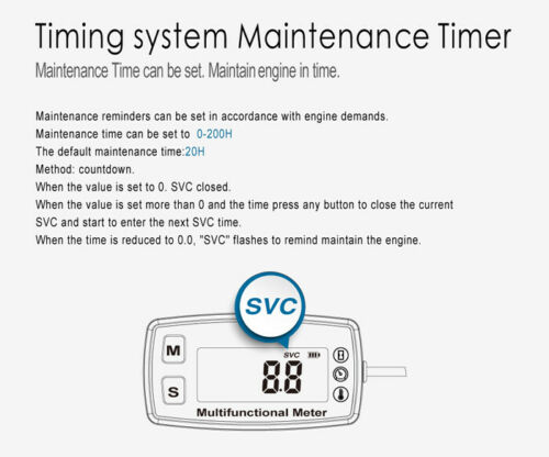 Tach/Hour Meter HM-035T Hour Meters - LATNEX